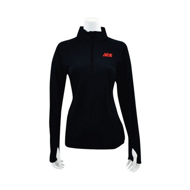 LDS LS BLK 1/4 ZIP S
