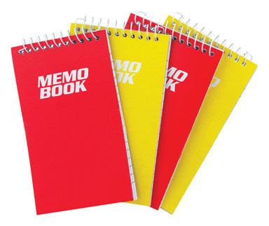 SPIRAL MEMO BOOKS 4PK