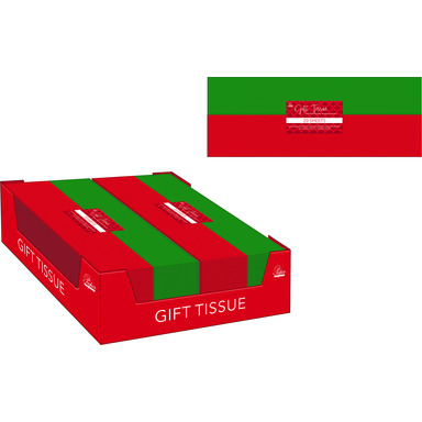 GIFT TISSUE RED/GRN 20CT