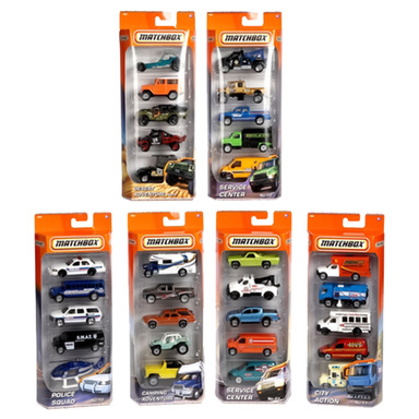 Matchbox Diecast Car Metal Multi-Colored 5 pc