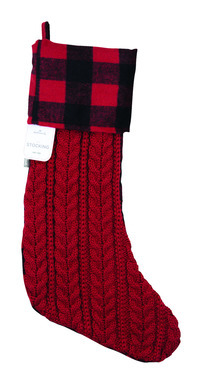 RED KNIT STOCKING 20"H