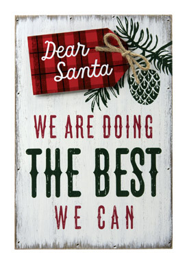 DEAR SANTA PLAQUE