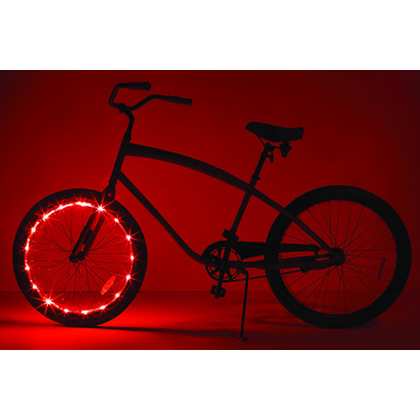 WHEEL LIGHTS BIKE RED