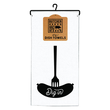 DISH TOWELS DIG IN 2PK