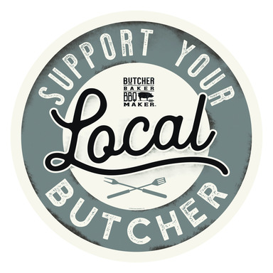 METAL SIGN LOCAL BUTCHER