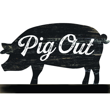 CHALKBOARD PIG OUT SIGN