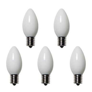 BULB CERAMIC C9 WHT 25PK