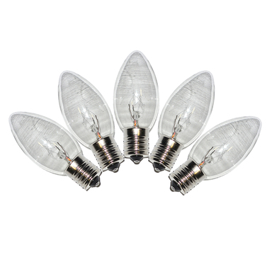 BULB TRANSP C9 CLR 25PK