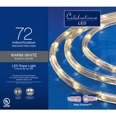 9' LED WW Rope Christmas Lights