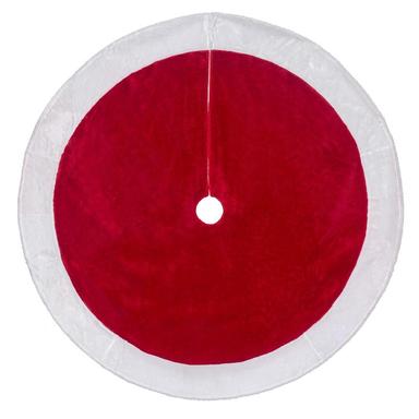 PLUSH TREE SKIRT RED 48"