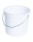 Pail W/wire Hndl Wht 5pt