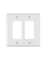 WALLPLATE OVRSZ 2G WHT