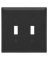 Black 2 Toggle Wall Plate