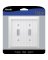 White 2 Toggle Wall Plate