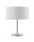 Ge Table Lamp 19" Matte-brs/wht