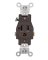 20A 120V BROWN SINGL ROUND OUTLT