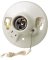 Leviton Porcelain Incandescent Medium Base Pull Chain Socket w/Outlet 1 pk