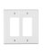 White 2G Decorator Wall Plate