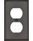 Leviton Brown 1 gang Thermoset Plastic Duplex Outlet Wall Plate 1 pk