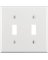 2G Plastic Toggle Wall Plate WHT