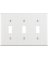 3G Plastic Toggle Wall Plate WHT