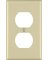 Leviton Ivory 1 gang Thermoset Plastic Duplex Outlet Wall Plate 1 pk