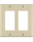 2 Gang Plastic Wall Plate Ivory