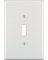 1G Plastic Toggle Wall Plate WHT