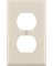 Leviton Almond 1 gang Thermoset Plastic Duplex Outlet Wall Plate 1 pk