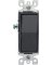 Leviton Decora 15 amps Single Pole Rocker AC Quiet Switch Black 1 pk