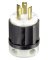 Leviton Industrial Thermoplastic Curved Blade/Ground Locking Plug L6-30P 16-8 AWG 2 Pole 3 Wire Bagg