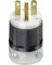 Leviton Industrial Nylon Ground/Straight Blade Plug 6-15P 18-10 AWG 2 Pole 3 Wire