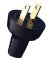 PLUG VINYL RND 1-15P BLK