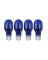 BULB 4W BLUE WDGBASE 4PK