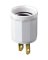 WHITE 2 PRONG SOCKET ADAPTER