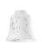 GLS BELL SHADE WHT/CLR