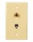 Monster Just Hook It Up Ivory 1 gang Plastic Coaxial Wall Plate 1 pk