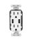 15A White Outlet USB Port