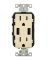 Leviton Decora 15 amps 125 V Ivory Outlet and USB Charger 5-15 R 1 pk