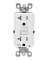 Leviton SmartlockPro 20 amps 125 V Duplex White GFCI Outlet 5-20R 1 pk