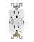Leviton SmartlockPro 15 amps 125 V Duplex White GFCI Outlet 5-15R 1 pk