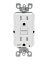 Leviton SmartlockPro 15 amps 125 V Duplex White GFCI Outlet 5-15R 1 pk