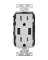 USB OUTLET 15AMP GRY