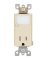 Leviton Decora 15 amps 125 V Ivory Outlet/Guide Light 5-15R