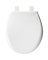 Mayfair by Bemis Slow Close Round White Plastic Toilet Seat