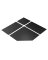 CORNER HEARTH PAD BK STL