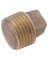 Sqr Head Plug Brs 3/4"