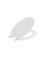Elongated White Wood Toilet Seat