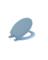 Round Blue Wood Toilet Seat