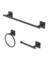 Matte Black Zinc Towel Bar Set